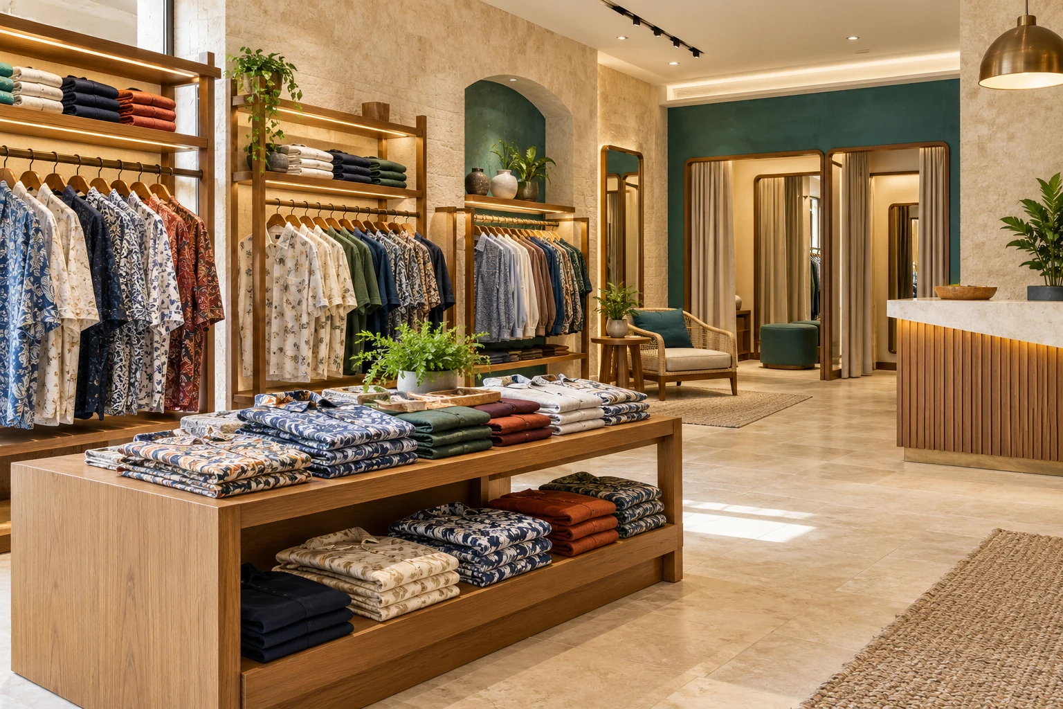 Illustrative boutique interior
