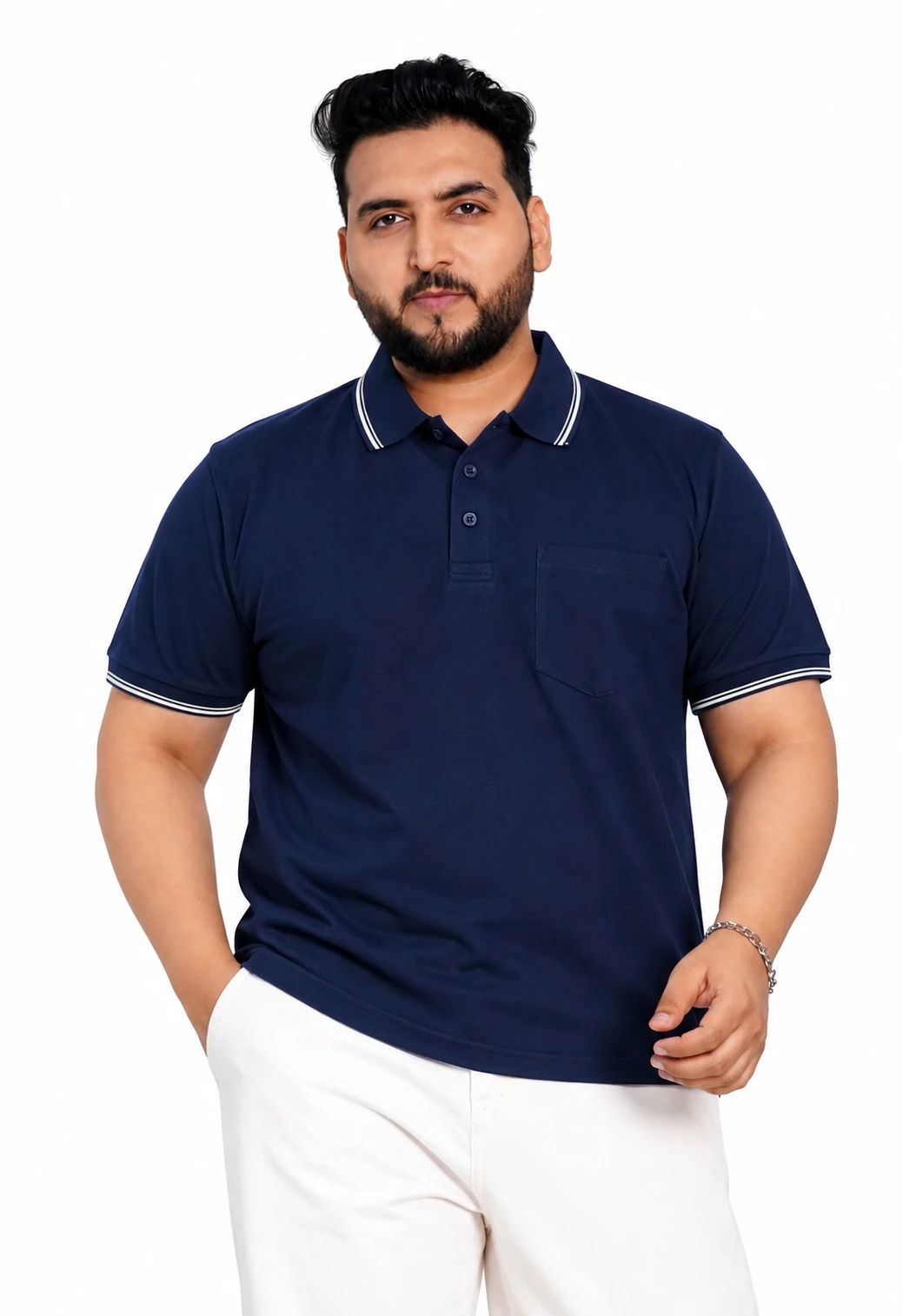 Beyond navy polo from the collection