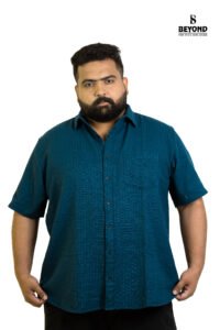 Urban Teal Luxe Textured Cotton Shirt (2XL– 8XL) - Image 3