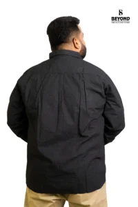 Classic Black Premium Cotton Shirt – Everyday Comfort, Elevated Style (2XL–8XL) - Image 5