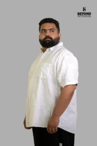 Ivory Breeze Textured Cotton Shirt (2XL–8XL) - Image 4