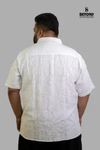 Ivory Breeze Textured Cotton Shirt (2XL–8XL) - Image 5