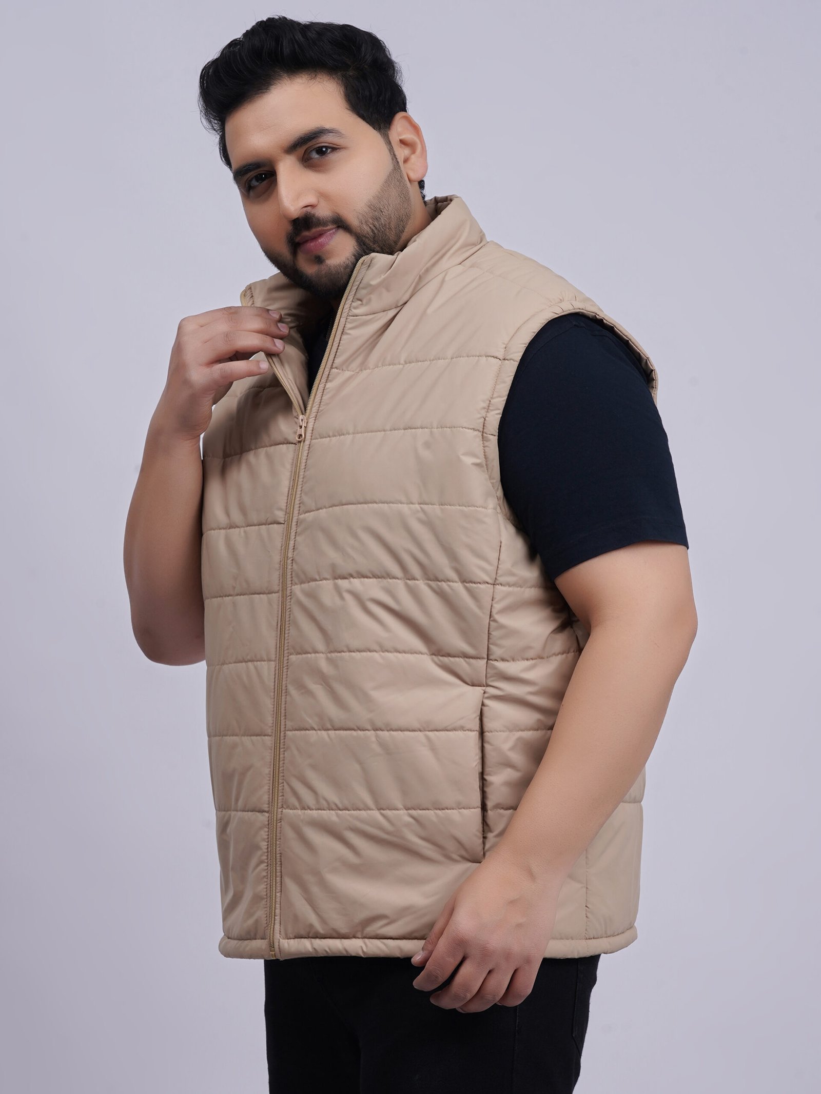 Urban Sand Luxe Quilted Sleeveless Jacket for Men