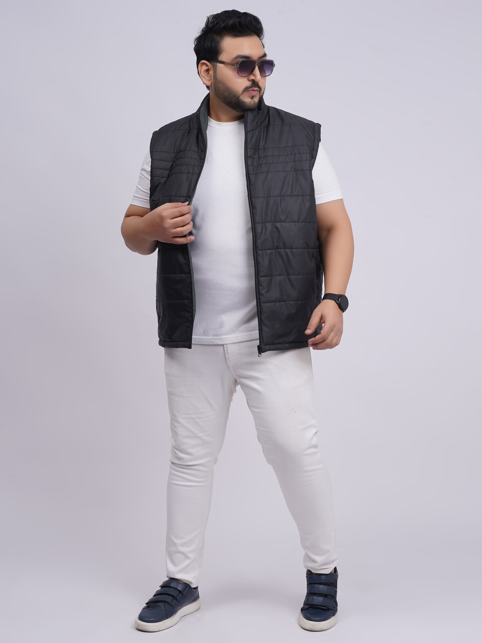 Men’s Plus Size Reversible Sleeveless Jacket
