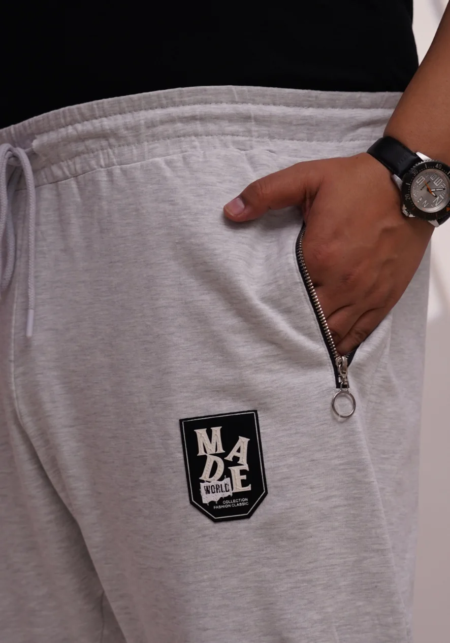 Light Grey Plus Size Men’s Jogger Pants