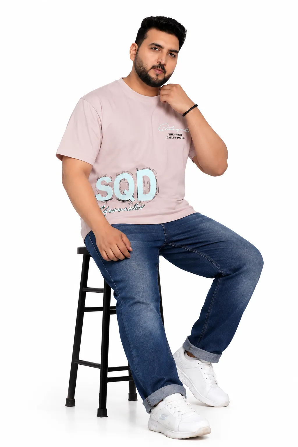 Dusty Pink Graphic Plus Size T-Shirt alternate view