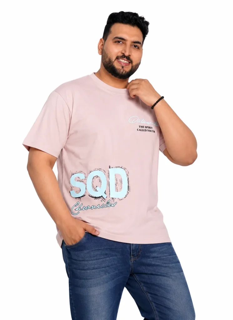 Dusty Pink Graphic Plus Size T-Shirt