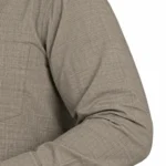 Taupe Textured Long-Sleeve Plus Size Shirt