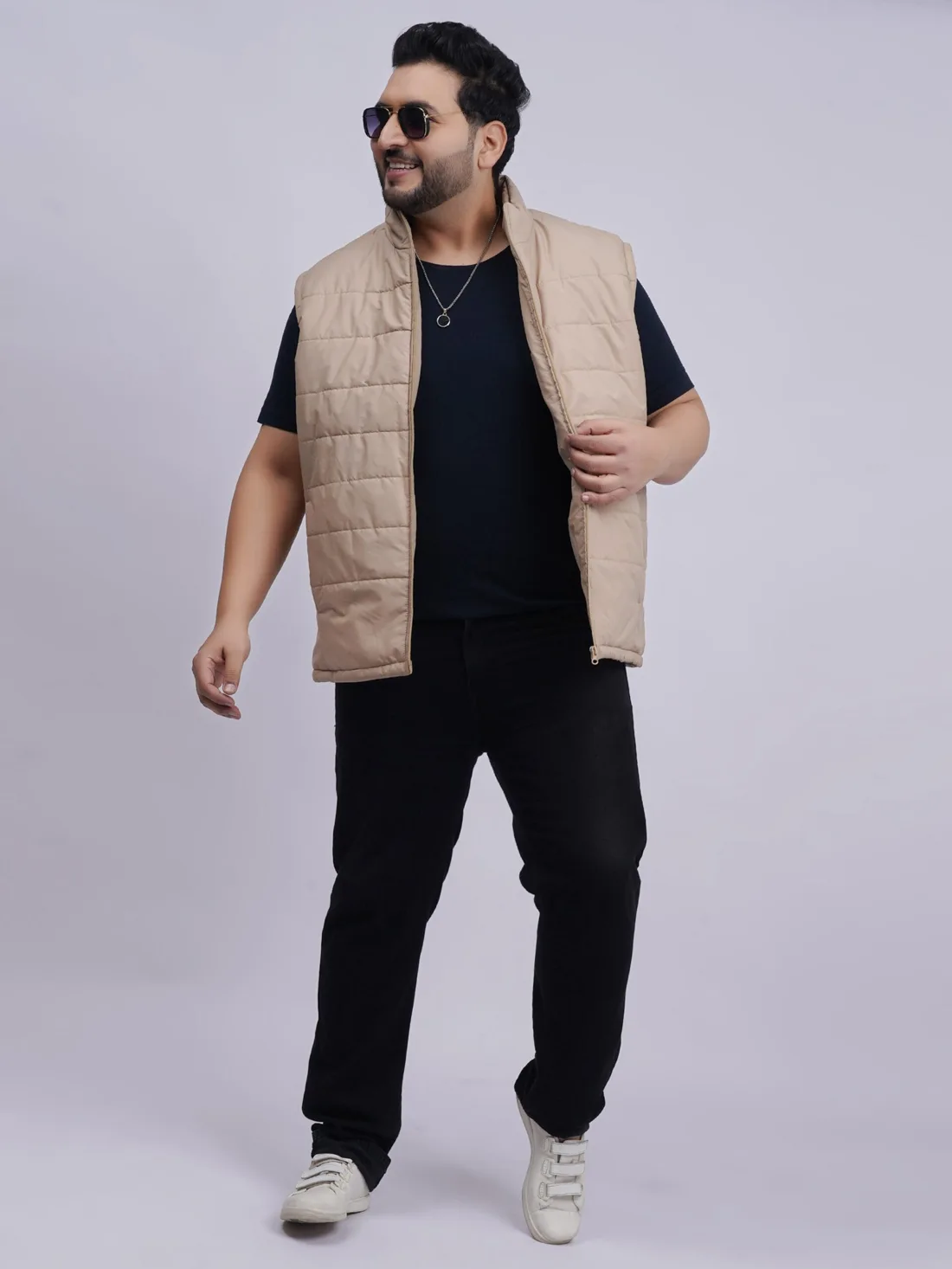 Urban Sand Luxe Quilted Sleeveless Jacket for Men