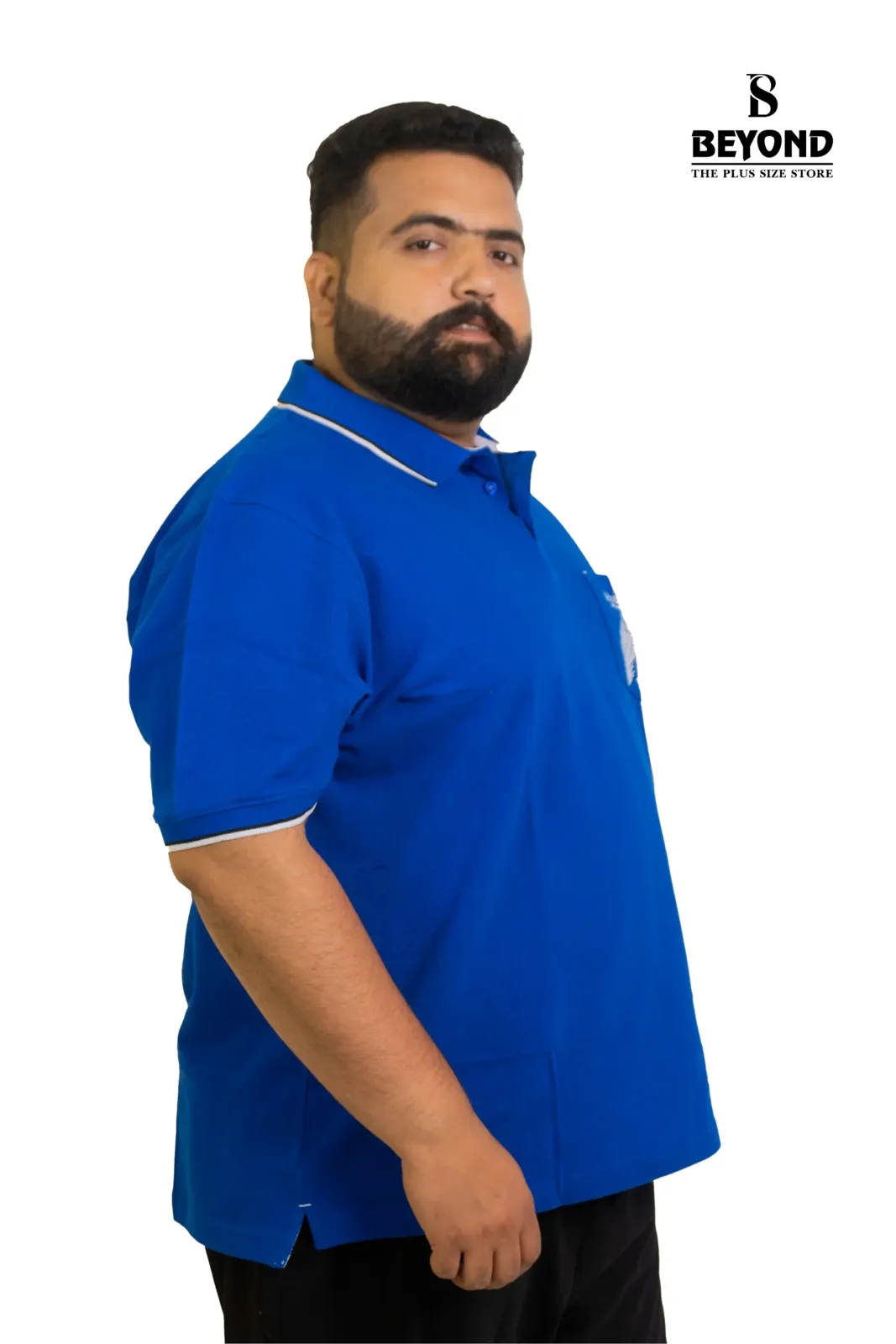Royal Blue Polo T-Shirt – Adventure Edition (Plus Size: 2XL– 8XL) alternate view