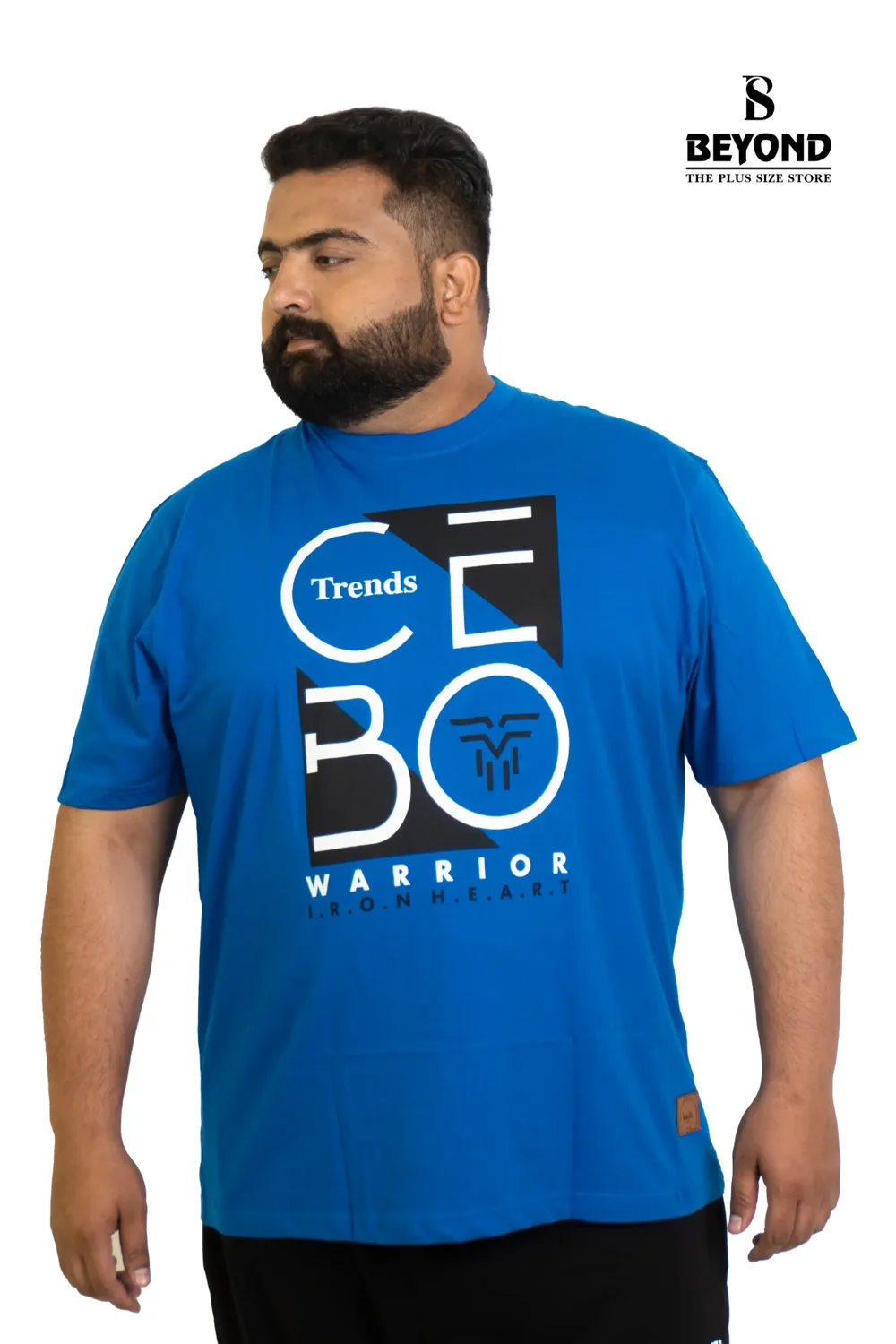 Graphic Warrior T-Shirt – Iron Heart Edition (Plus Size: 2XL–8XL)