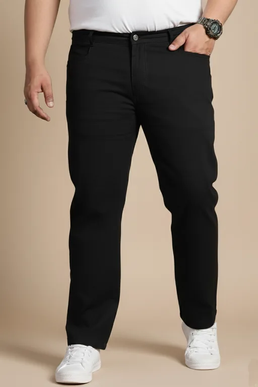 Classic Black Premium Stretch Trouser (2XL–7XL)