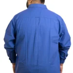 Royal Blue Premium Cotton Shirt – Timeless Style, Tailored for Big Builds (3XL–8XL)