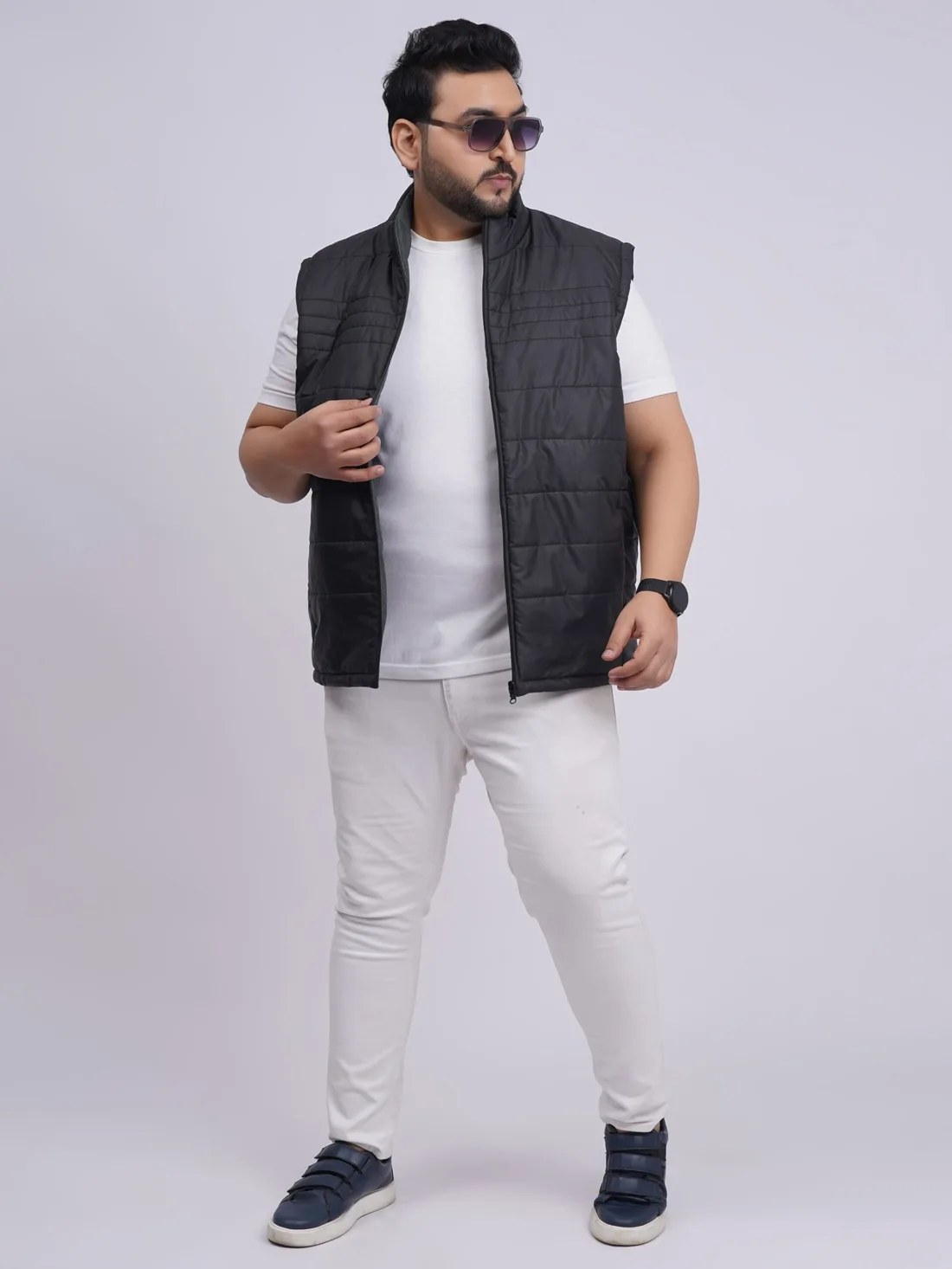 Men’s Plus Size Reversible Sleeveless Jacket