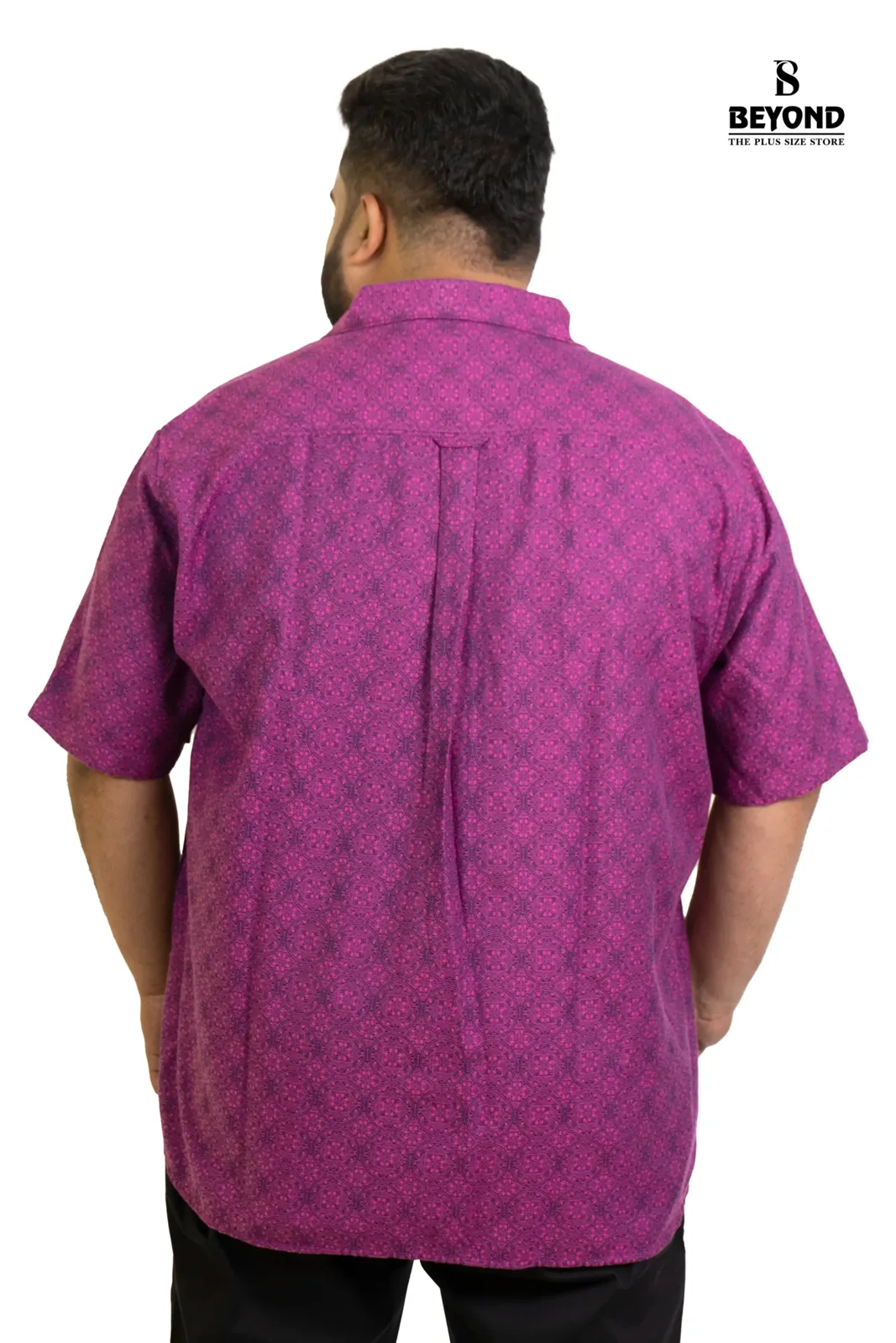 Premium Purple Jacquard Printed Shirt – Soft & Stylish (2XL–8XL) alternate view