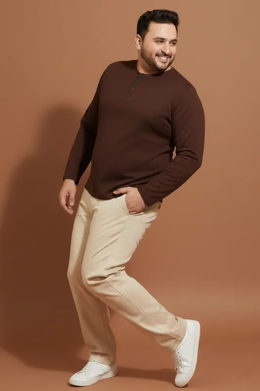Elegant Cream Premium Stretch Trouser (2XL–7XL) alternate view